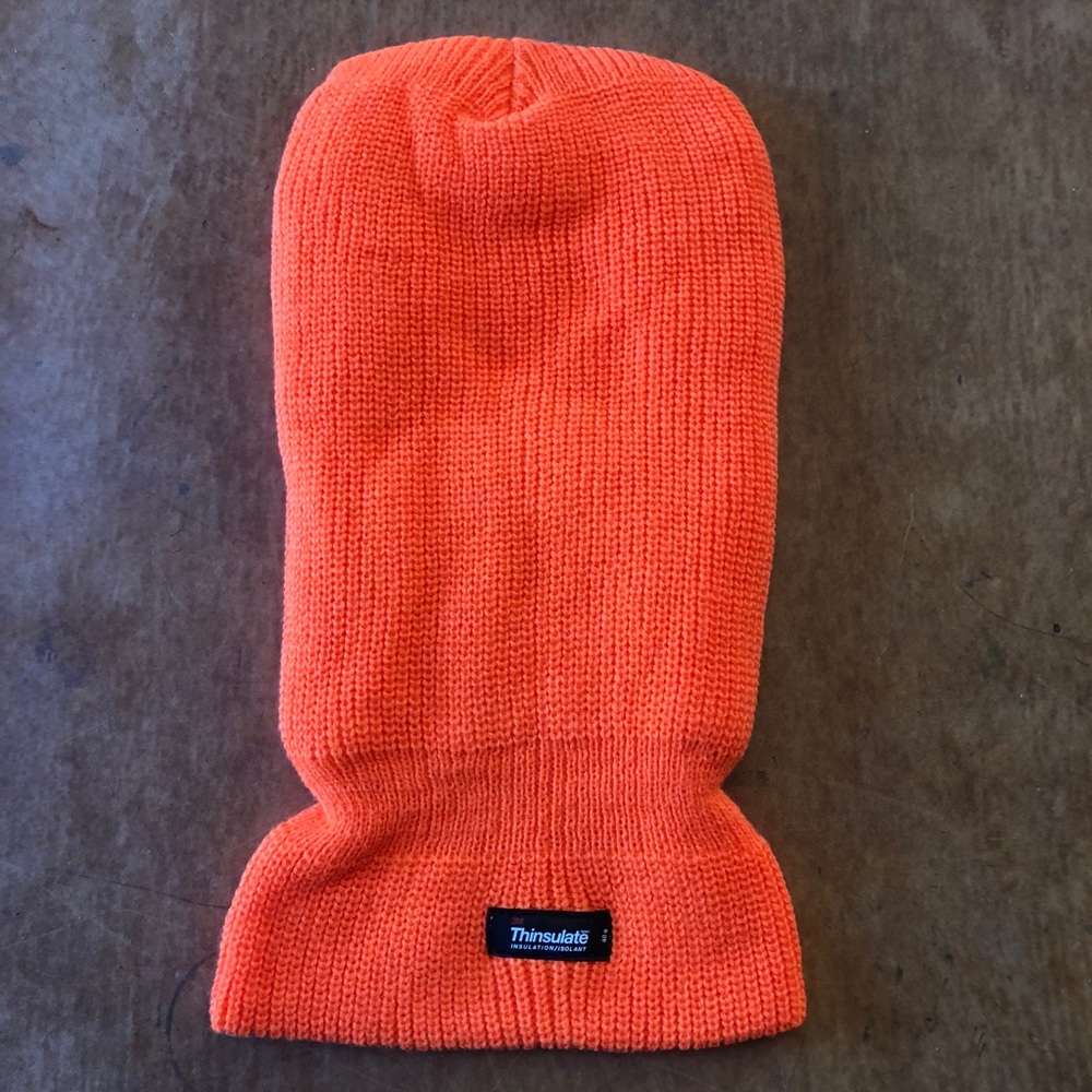 New Fluorescent Orange Ski Mask - Picture 2 of 2
